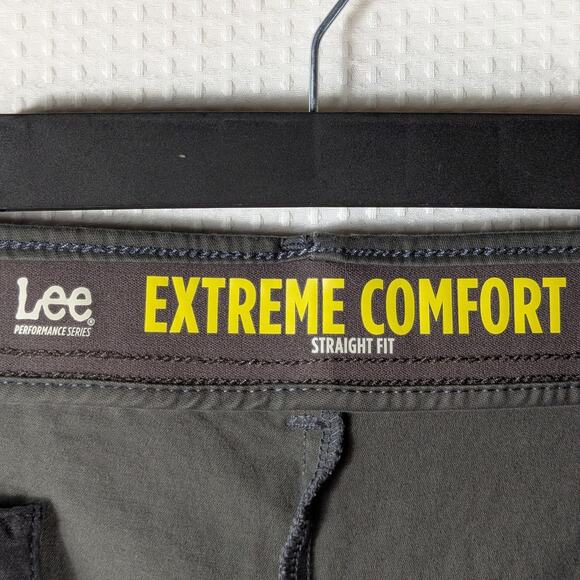 Lee Extreme Comfort 60x30 Men’s Pants Gray Stretch Straight Performance Series - Picture 3 of 4